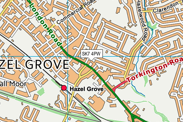 SK7 4PW map - OS VectorMap District (Ordnance Survey) SK7 4PW map - OS VectorMap District (Ordnance Survey)