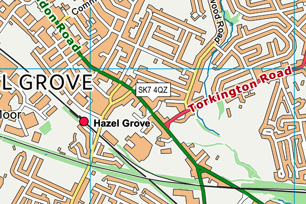 SK7 4QZ map - OS VectorMap District (Ordnance Survey)