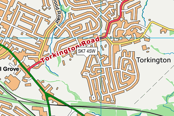 SK7 4SW map - OS VectorMap District (Ordnance Survey) SK7 4SW map - OS VectorMap District (Ordnance Survey)