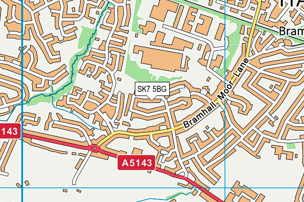 SK7 5BG map - OS VectorMap District (Ordnance Survey)