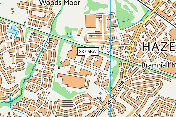 SK7 5BW map - OS VectorMap District (Ordnance Survey) SK7 5BW map - OS VectorMap District (Ordnance Survey)