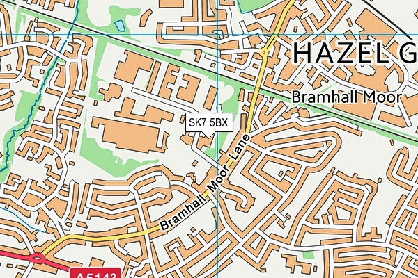 SK7 5BX map - OS VectorMap District (Ordnance Survey) SK7 5BX map - OS VectorMap District (Ordnance Survey)