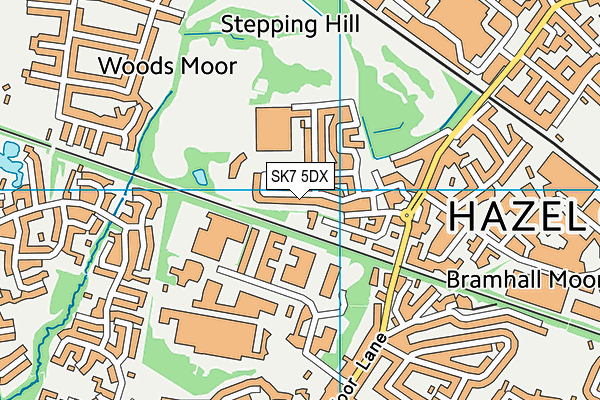 SK7 5DX map - OS VectorMap District (Ordnance Survey)