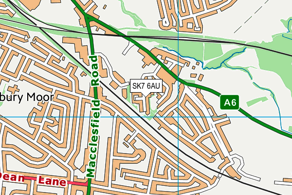 SK7 6AU map - OS VectorMap District (Ordnance Survey)