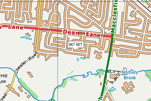 SK7 6ET map - OS VectorMap District (Ordnance Survey)