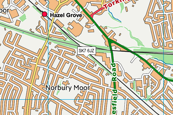 SK7 6JZ map - OS VectorMap District (Ordnance Survey)