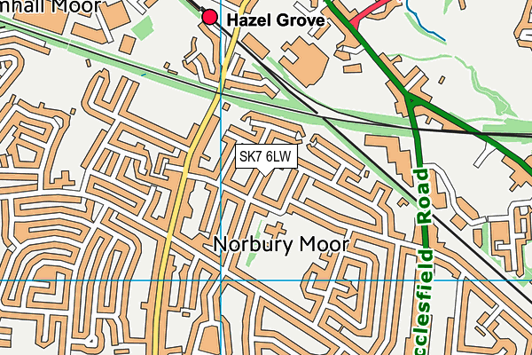 SK7 6LW map - OS VectorMap District (Ordnance Survey)