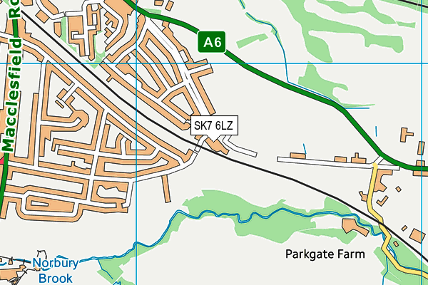 SK7 6LZ map - OS VectorMap District (Ordnance Survey) SK7 6LZ map - OS VectorMap District (Ordnance Survey)