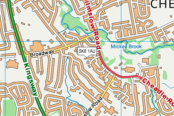 SK8 1AU map - OS VectorMap District (Ordnance Survey)