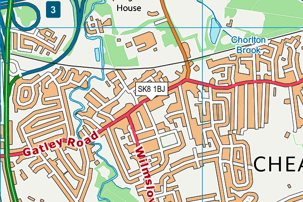 SK8 1BJ map - OS VectorMap District (Ordnance Survey)