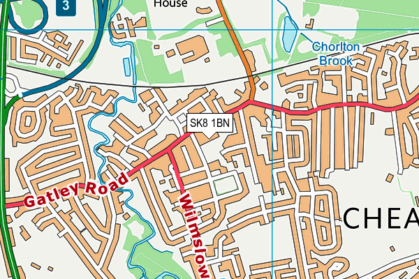 SK8 1BN map - OS VectorMap District (Ordnance Survey)