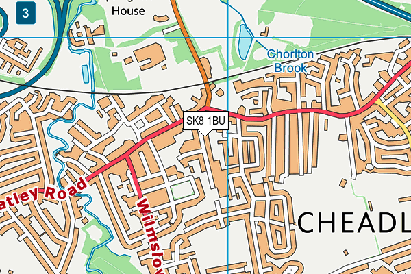 SK8 1BU map - OS VectorMap District (Ordnance Survey) SK8 1BU map - OS VectorMap District (Ordnance Survey)