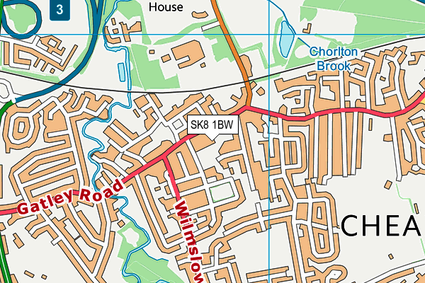 SK8 1BW map - OS VectorMap District (Ordnance Survey)
