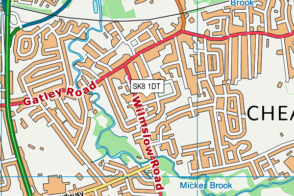 SK8 1DT map - OS VectorMap District (Ordnance Survey)