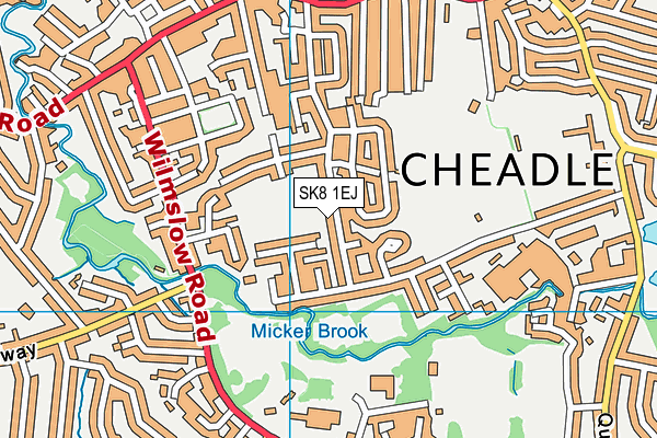 SK8 1EJ map - OS VectorMap District (Ordnance Survey)
