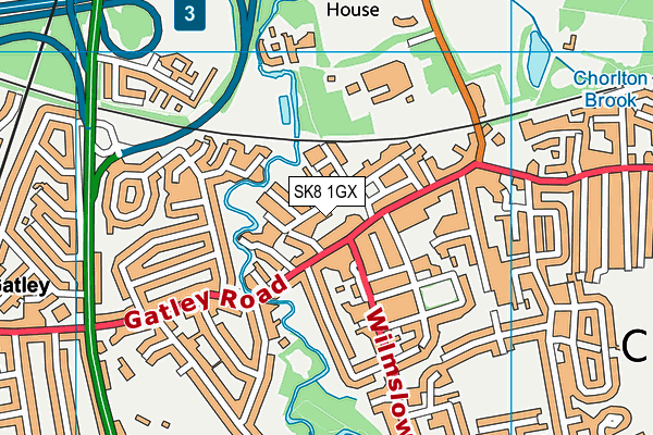 SK8 1GX map - OS VectorMap District (Ordnance Survey) SK8 1GX map - OS VectorMap District (Ordnance Survey)