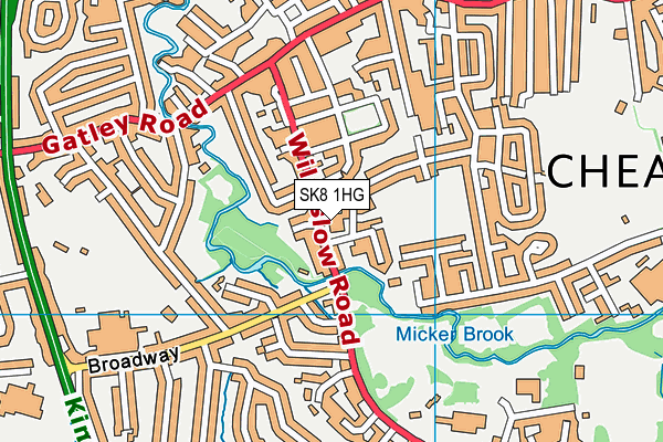 SK8 1HG map - OS VectorMap District (Ordnance Survey)