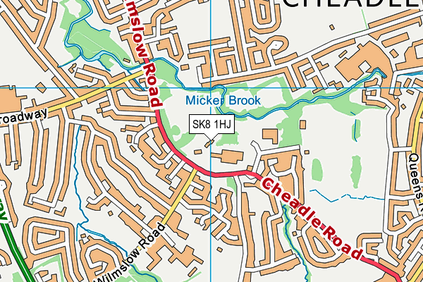 SK8 1HJ map - OS VectorMap District (Ordnance Survey)