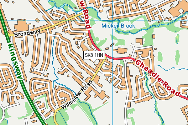 SK8 1HN map - OS VectorMap District (Ordnance Survey)