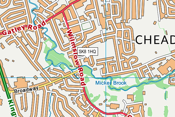 SK8 1HQ map - OS VectorMap District (Ordnance Survey) SK8 1HQ map - OS VectorMap District (Ordnance Survey)