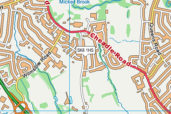 SK8 1HS map - OS VectorMap District (Ordnance Survey) SK8 1HS map - OS VectorMap District (Ordnance Survey)