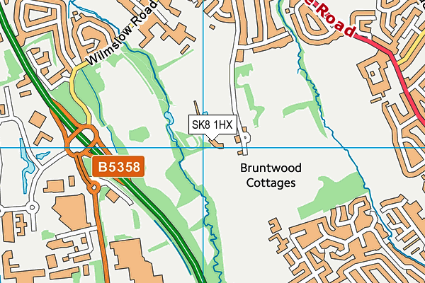 SK8 1HX map - OS VectorMap District (Ordnance Survey)