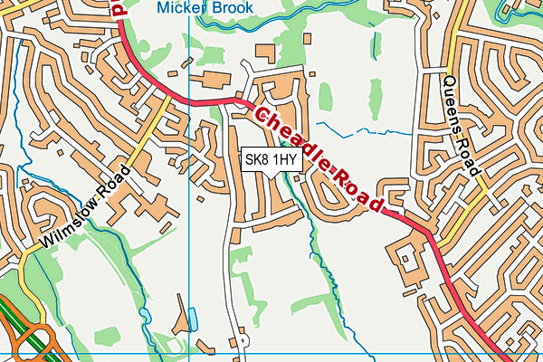 SK8 1HY map - OS VectorMap District (Ordnance Survey)