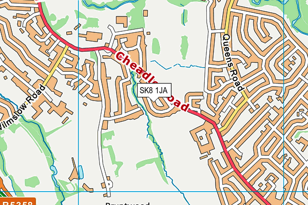 SK8 1JA map - OS VectorMap District (Ordnance Survey)