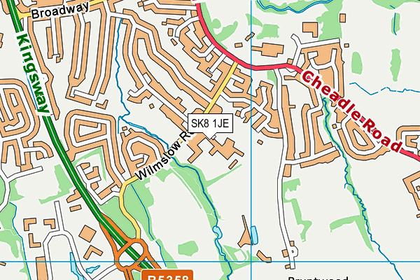 SK8 1JE map - OS VectorMap District (Ordnance Survey)