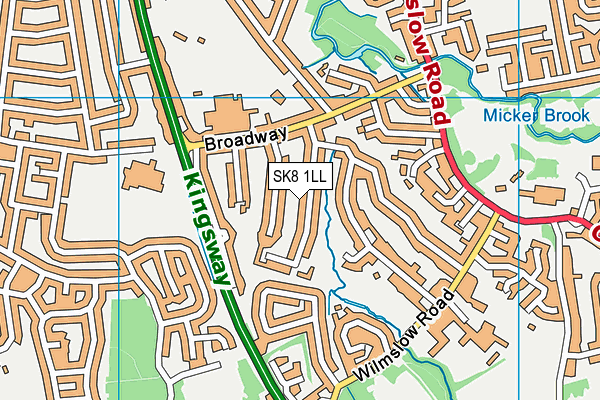 SK8 1LL map - OS VectorMap District (Ordnance Survey) SK8 1LL map - OS VectorMap District (Ordnance Survey)