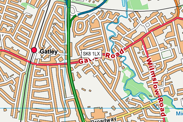SK8 1LX map - OS VectorMap District (Ordnance Survey) SK8 1LX map - OS VectorMap District (Ordnance Survey)