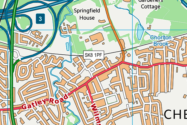 SK8 1PF map - OS VectorMap District (Ordnance Survey)