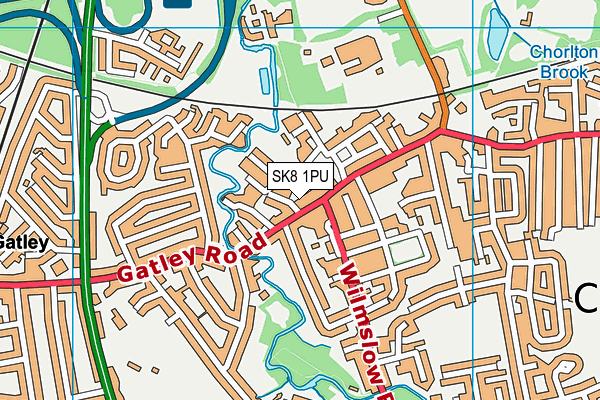 SK8 1PU map - OS VectorMap District (Ordnance Survey)