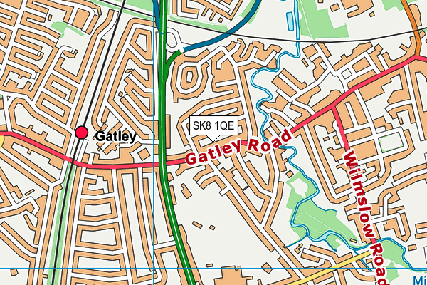 SK8 1QE map - OS VectorMap District (Ordnance Survey)