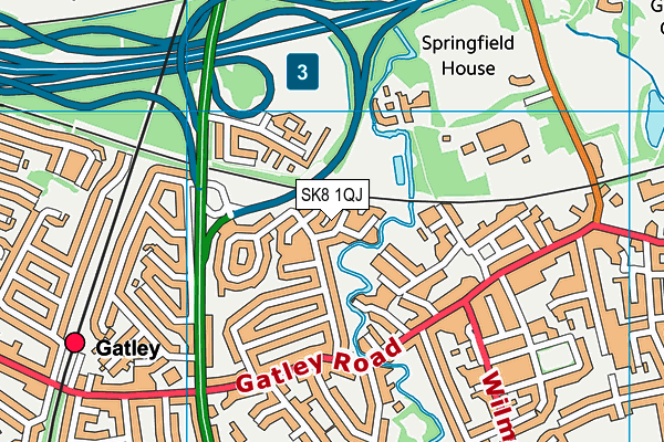 SK8 1QJ map - OS VectorMap District (Ordnance Survey)