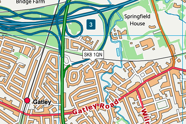 SK8 1QN map - OS VectorMap District (Ordnance Survey)