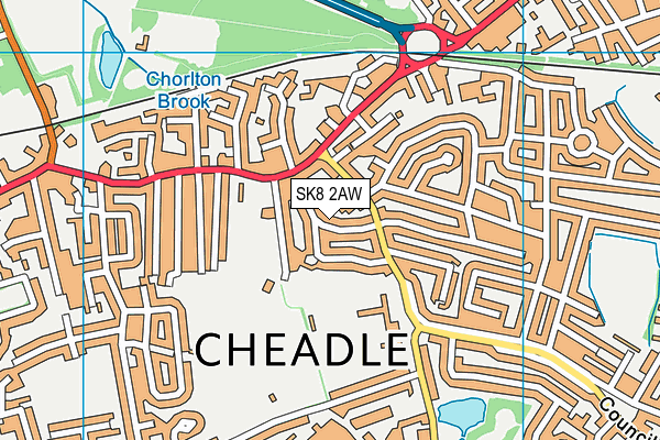 SK8 2AW map - OS VectorMap District (Ordnance Survey) SK8 2AW map - OS VectorMap District (Ordnance Survey)