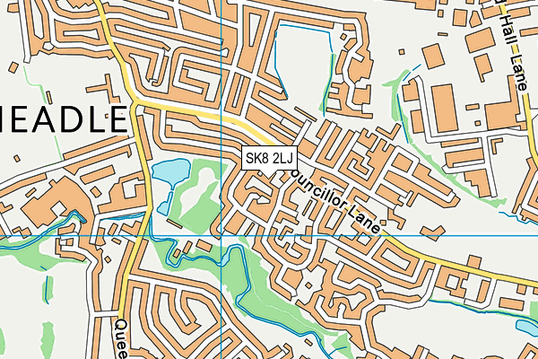SK8 2LJ map - OS VectorMap District (Ordnance Survey)