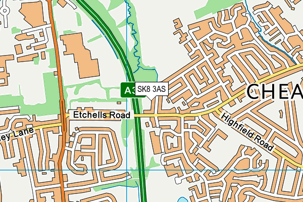 SK8 3AS map - OS VectorMap District (Ordnance Survey) SK8 3AS map - OS VectorMap District (Ordnance Survey)