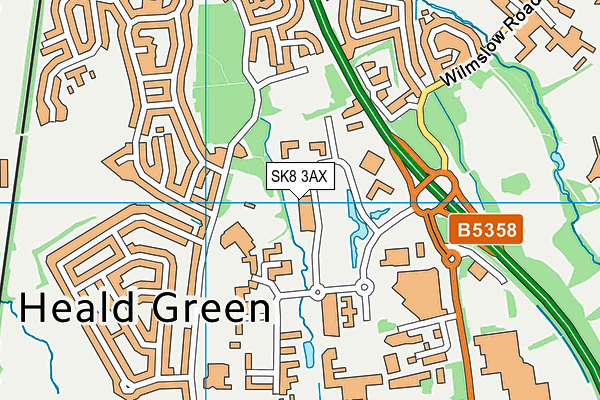 SK8 3AX map - OS VectorMap District (Ordnance Survey) SK8 3AX map - OS VectorMap District (Ordnance Survey)