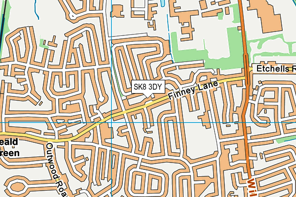 SK8 3DY map - OS VectorMap District (Ordnance Survey)