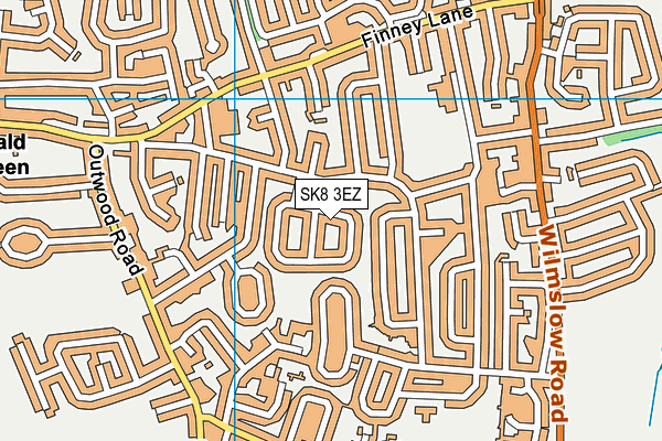 SK8 3EZ map - OS VectorMap District (Ordnance Survey)