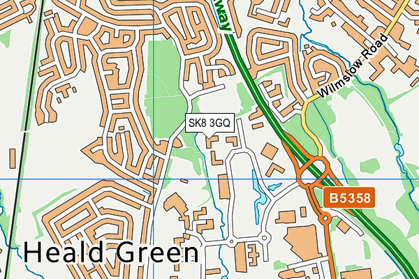 SK8 3GQ map - OS VectorMap District (Ordnance Survey)