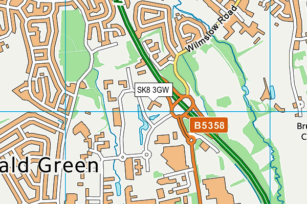 SK8 3GW map - OS VectorMap District (Ordnance Survey) SK8 3GW map - OS VectorMap District (Ordnance Survey)