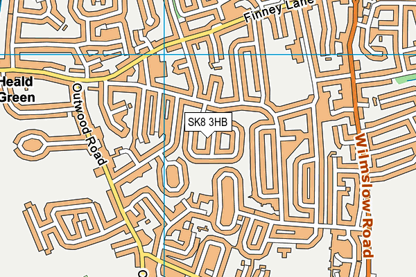 SK8 3HB map - OS VectorMap District (Ordnance Survey) SK8 3HB map - OS VectorMap District (Ordnance Survey)