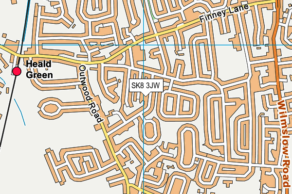 SK8 3JW map - OS VectorMap District (Ordnance Survey)