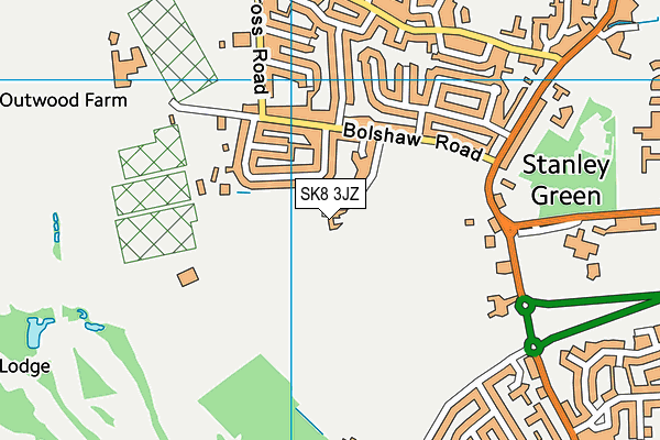 SK8 3JZ map - OS VectorMap District (Ordnance Survey) SK8 3JZ map - OS VectorMap District (Ordnance Survey)