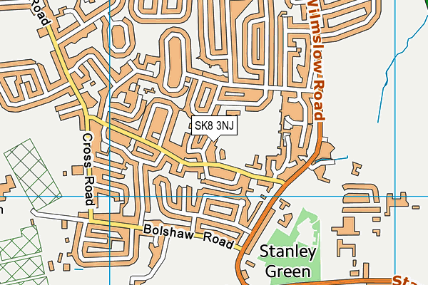 SK8 3NJ map - OS VectorMap District (Ordnance Survey) SK8 3NJ map - OS VectorMap District (Ordnance Survey)