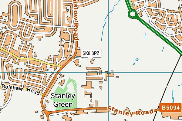 SK8 3PZ map - OS VectorMap District (Ordnance Survey) SK8 3PZ map - OS VectorMap District (Ordnance Survey)