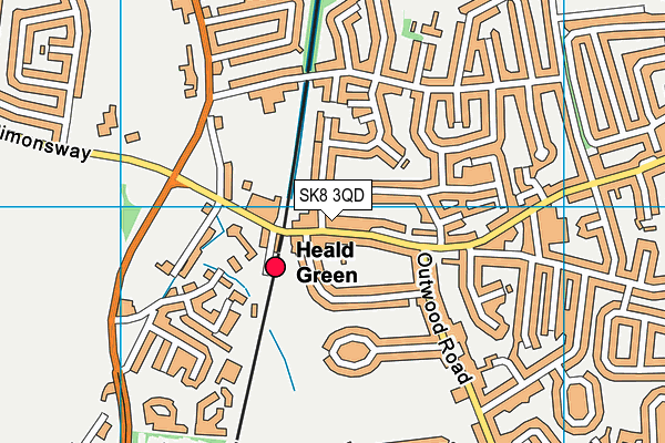 SK8 3QD map - OS VectorMap District (Ordnance Survey)
